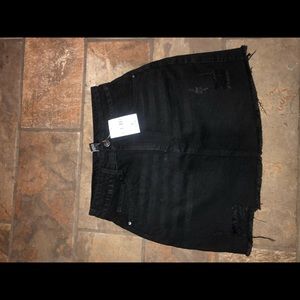 Black jean skirt